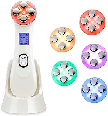 EMS Face Lifting Machine 5 in 1 Facial Firming Care Machine for Wrinkle Acne Remove Skin Tighteni... | Amazon (US)