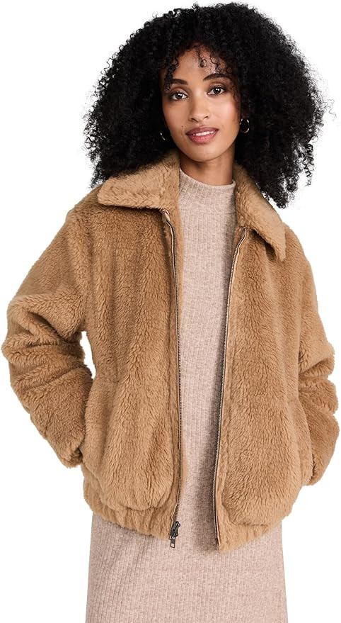 Vince Women's Faux Shearling Bomber Jacket | Amazon (US)