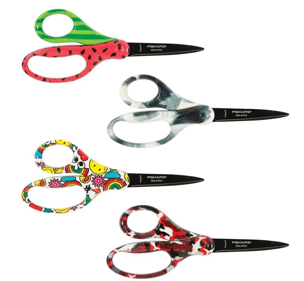 3 Pack Fiskars Designer Non-Stick Student Scissors | Walmart (US)