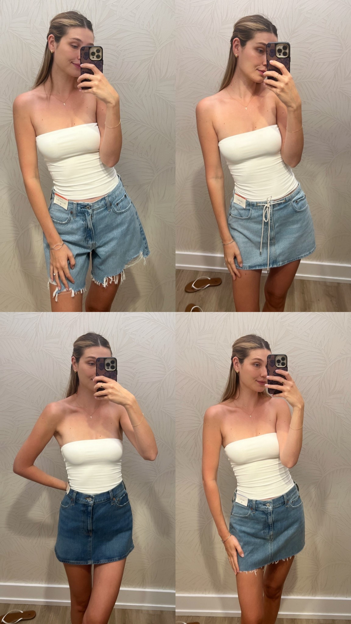 Abercrombie denim shorts and skirts on sale! True to size, wearing 25 💙 denim shorts, summer outfit, denim skirt, jean skirt, jean shorts, Madisson Hausburg

#LTKFindsUnder100 #LTKSaleAlert #LTKFindsUnder50