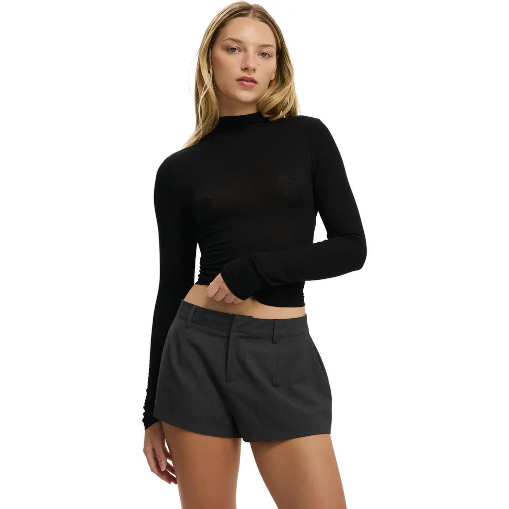 Cotton On Women's Base Layer Mock Neck Long Sleeve in Black at Nordstrom, Size Large | Nordstrom