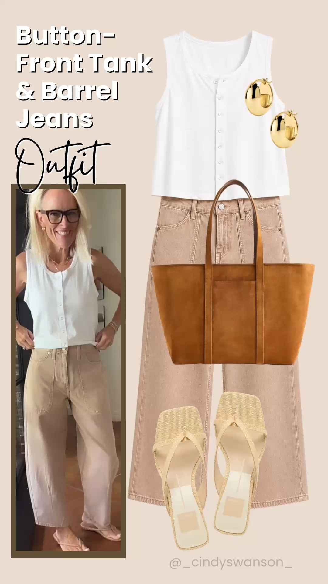 This button-front tank is one of those pieces you’ll reach for all season long. Paired with neutral barrel jeans and simple accessories, it’s an easy, polished outfit that’s comfortable, flattering, and perfect for everyday wear.

💡 LTK MADE EASY
❤️ Heart = Support my posts!
🔖 Save = Get sale & restock alerts
📋 Lists = Keep favorites organized
📲 Share = Send lists and products to a friend. Hello, Christmas List!
💬 Comment = Ask me anything about what I’m wearing. :-)

#LTKootd #LTKOver40 #LTKgrwm
