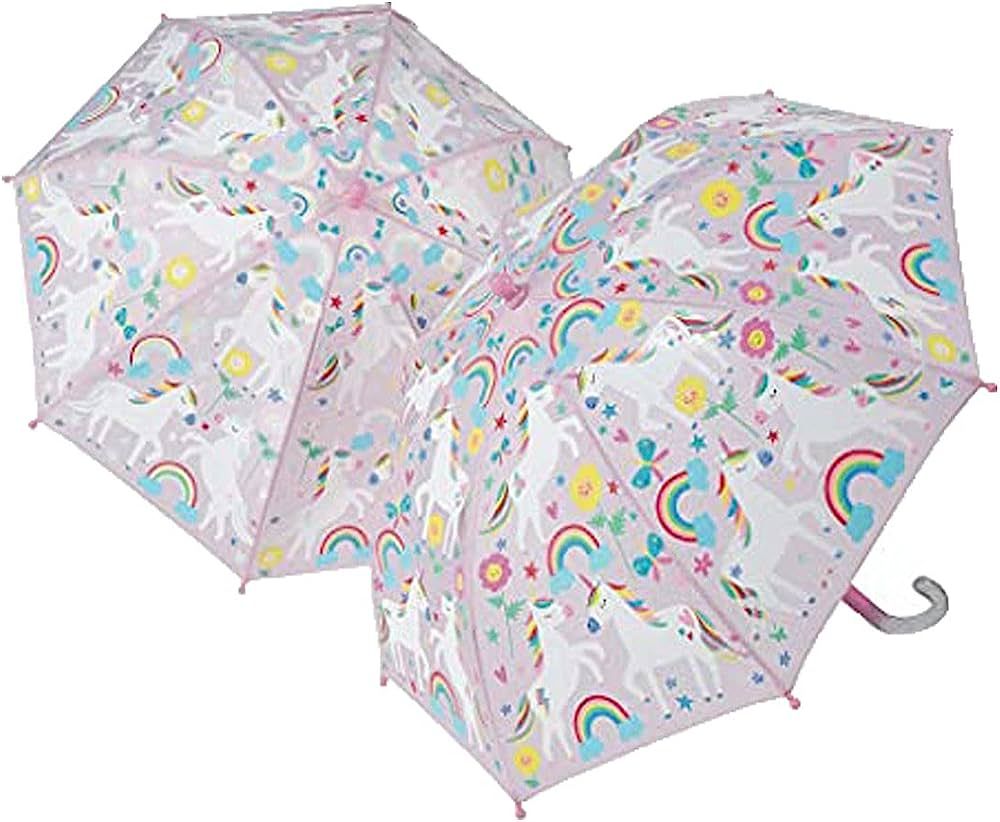 Floss & Rock 43P6402 Rainbow Unicorn Color Changing Kids Umbrella, 25.98-inch Diameter, Multicolo... | Amazon (US)