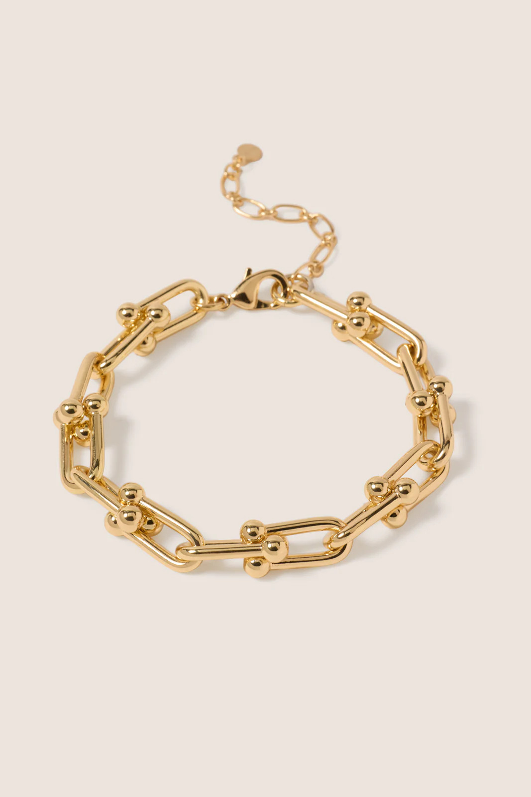EVEREVE Women's Logan U-Link Bracelet, Gold | Evereve