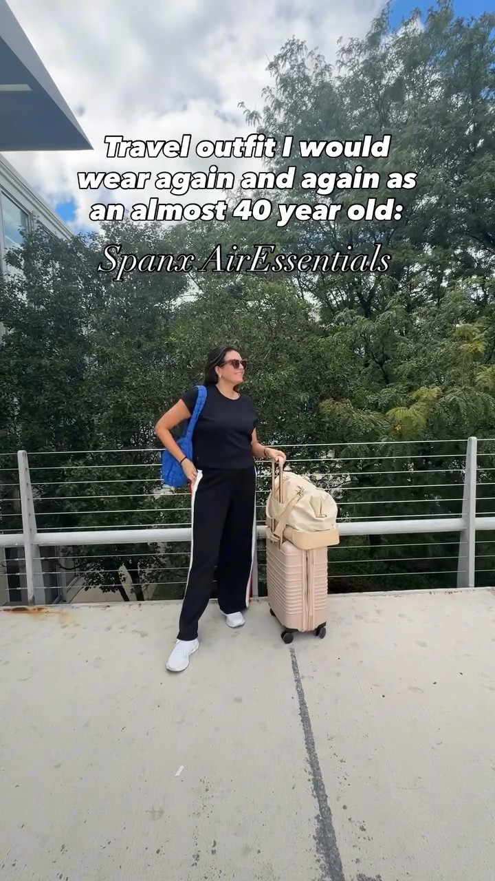 Perfect comfortable yet still chic outfit! Love this Spanx outfit and my Beis luggage! 

#LTKSaleAlert #LTKMidsize #LTKTravel