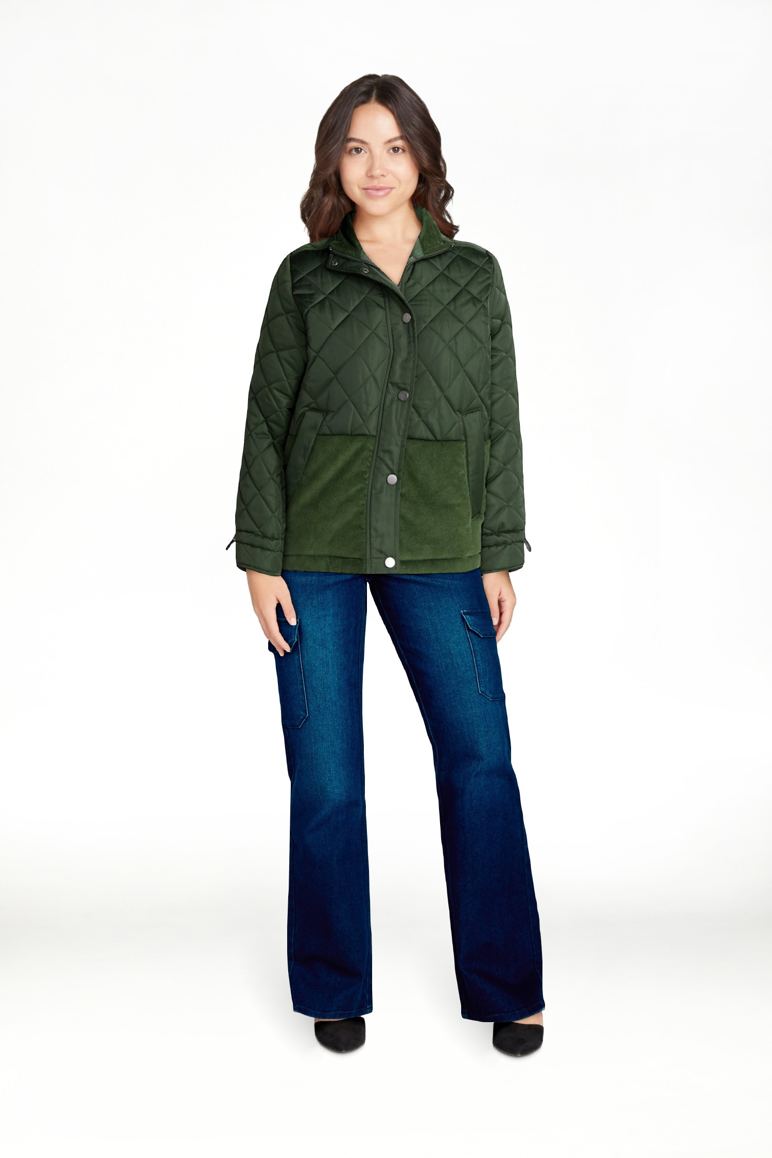 Time and Tru Women's and Women’s Plus Mixed Media Puffer Jacket, Sizes XS-2X | Walmart (US)