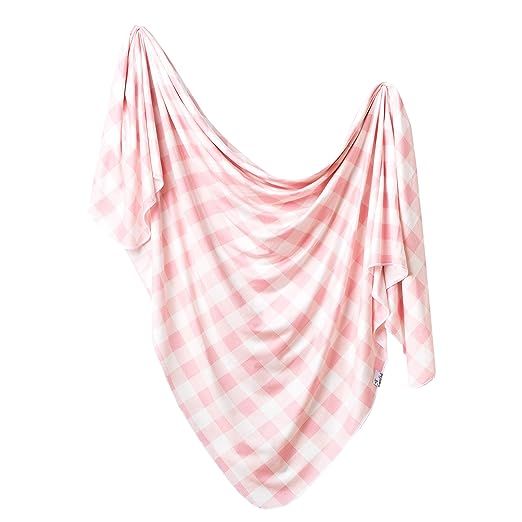 Large Premium Knit Baby Swaddle Receiving Blanket"London" by Copper Pearl | Amazon (US)