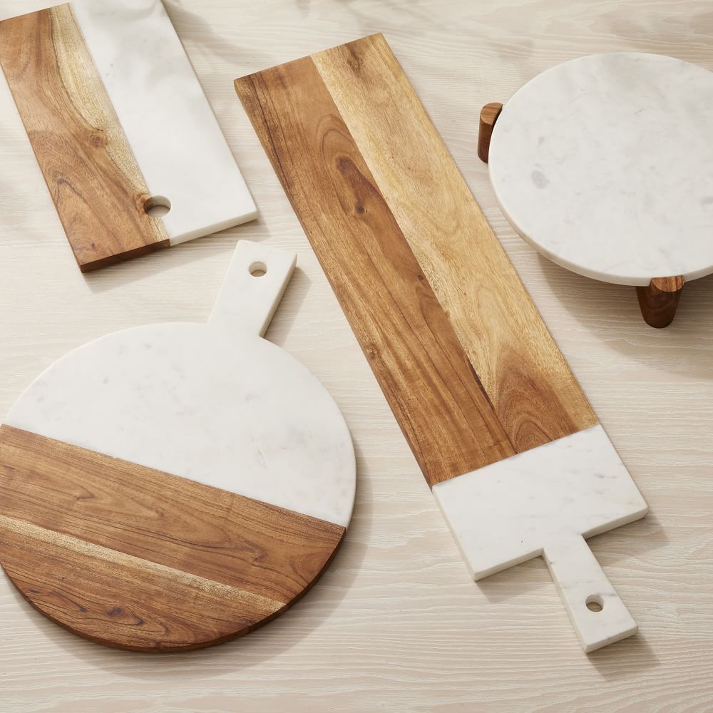 Mixed Marble & Wood Preston Cheeseboards | West Elm (US)