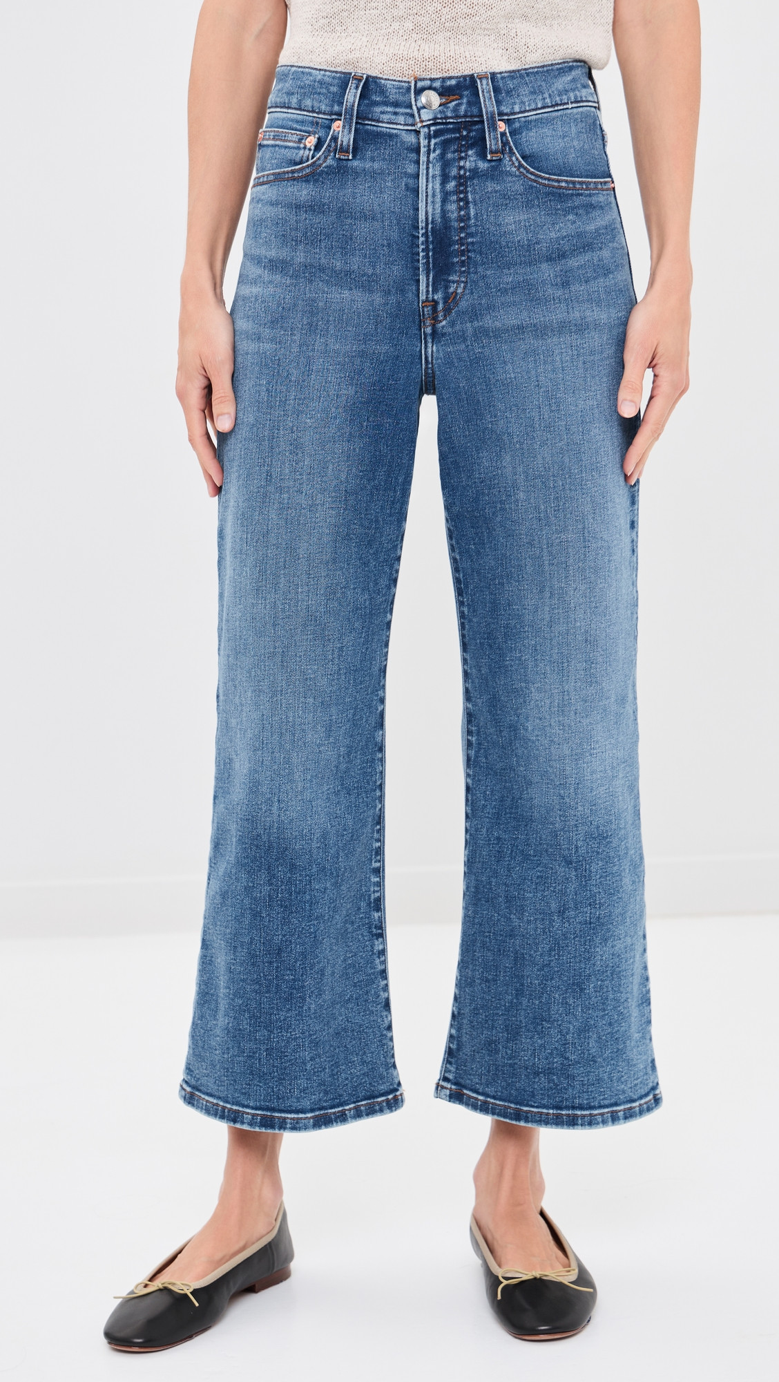Madewell The Petite Wide Leg Crop Jeans Oneida Wash 24 | Shopbop