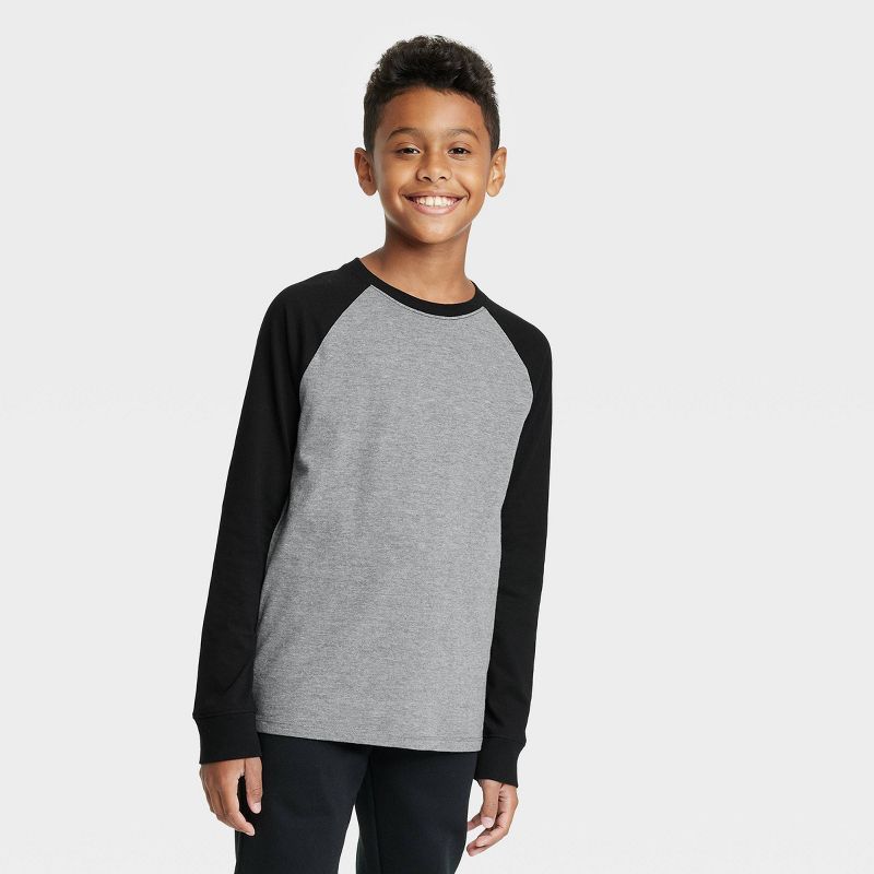 Boys' Long Sleeve Baseball T-Shirt - Cat & Jack™ | Target