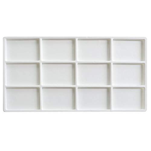 Flocked White Plastic 12 Compartment Tray Insert Organizer ~ 14 1/8" x 7 5/8" x 3/8" | Amazon (US)