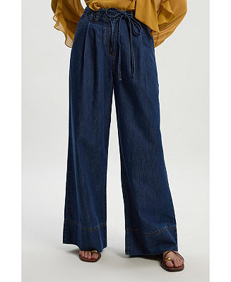 Women's Denim Wide Legged Pants | Macy's