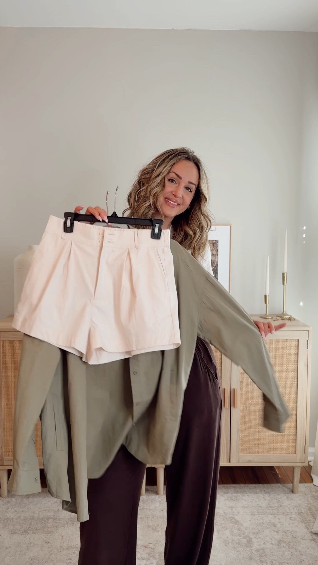 elevated casual spring outfit!✨ my go to effortless spring formula— oversized button down, classic shorts + statement accessories. i’m wearing a size M in everything. this top would make a great cover up, the shorts are such good quality 12/10 find! for anything vici use LEANN35 to save $$!! i love these sandals, but because they’re a platform they’re a little heavy to walk in… i wish they were flat just for personal preference, but they’re gorgeous!spring outfit idea, amazon fashion @amazon #founditonamazon

#LTKootd