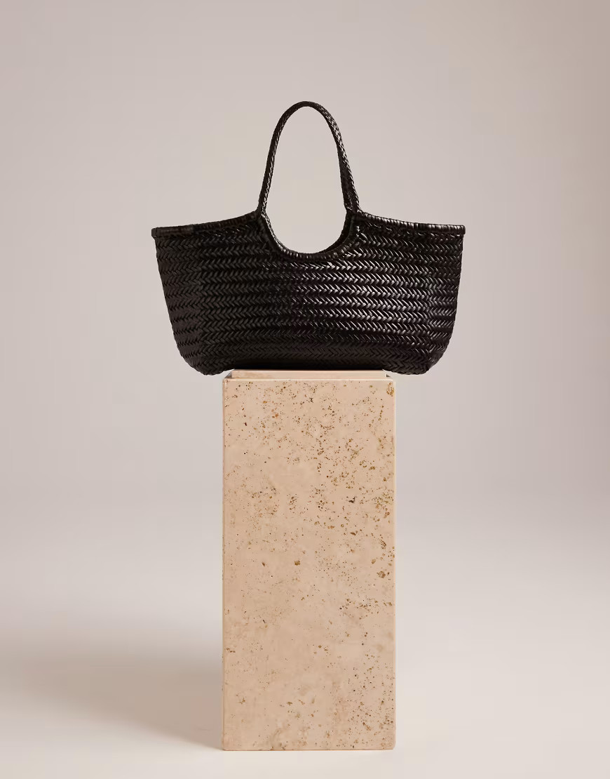Dragon Diffusion Nantucket woven basket bag in black | ASOS (Global)
