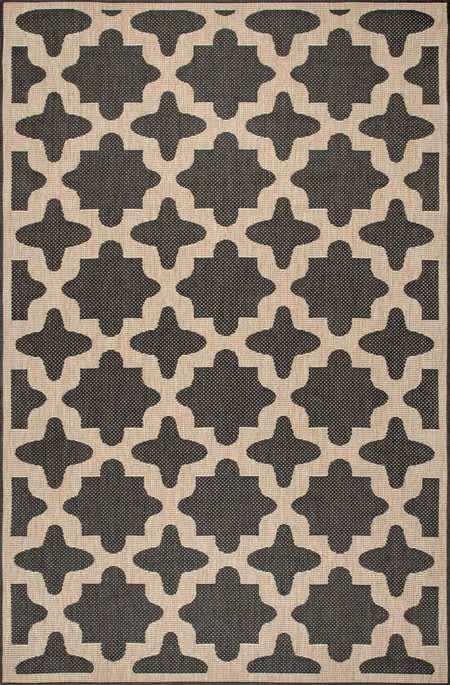Charcoal Starry Trellis Indoor/Outdoor Area Rug | Rugs USA