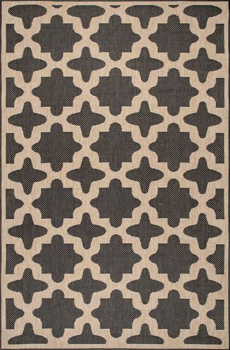 Charcoal Starry Trellis Indoor/Outdoor Area Rug | Rugs USA