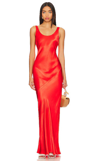 Adelyn Bias Dress in Red | Revolve Clothing (Global)