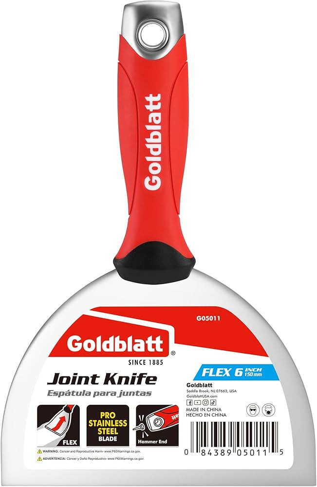 Goldblatt 6" Putty Knife, Stainless Steel Scraping Paint, Putty Knife Scraper with Hammer End, So... | Amazon (US)