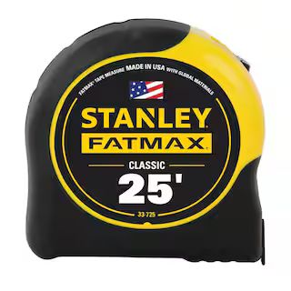Stanley 25 ft. FATMAX Tape Measure 33-725Y - The Home Depot | The Home Depot