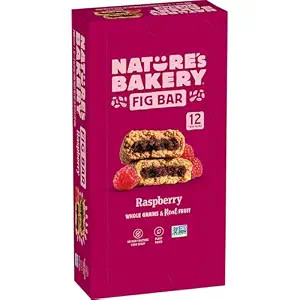 Nature’s Bakery Whole Wheat Fig Bars, Raspberry, Real Fruit, Vegan, Non-GMO, Snack bar, 1 box w... | Amazon (US)