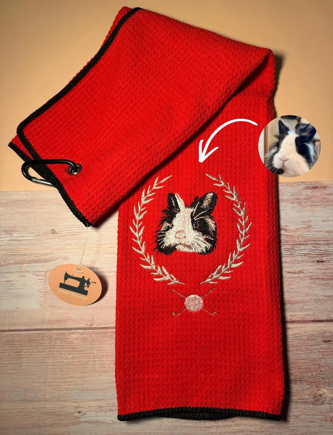 Custom Pet Embroidered Golf Towel - Etsy | Etsy (US)