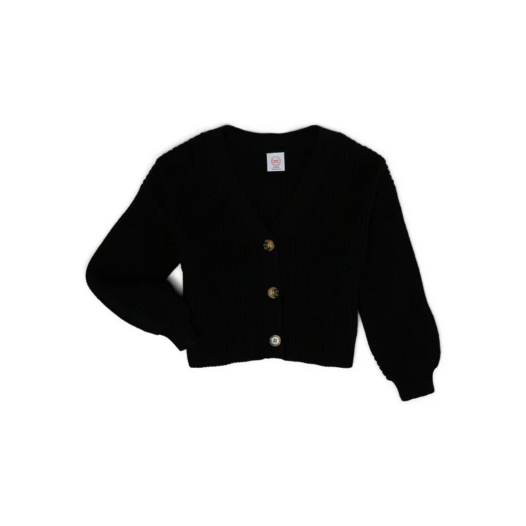 Wonder Nation Girls Cardigan with Long Sleeves, Sizes 4-18 & Plus | Walmart (US)