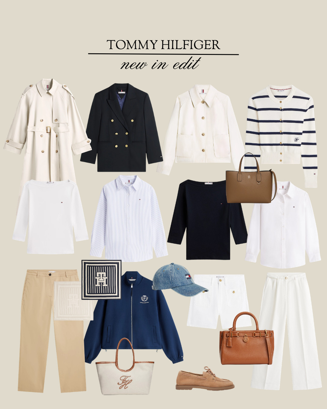 Tommy Hilfiger New In Edit
Spring Layers, Spring Outfit Inspo, Summer Bags, White Denim, Trench Coat, Striped Shirt, White Trousers 

 #LTKspringtrends #LTKuk #LTKspring
