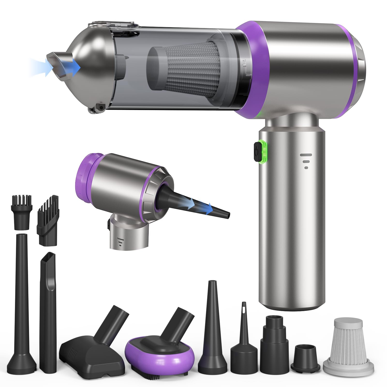 Car Vacuum Portable Cordless, 22000PA High Power handheld Vacuum Cleaner with Brushless Motor,11 ... | Amazon (US)