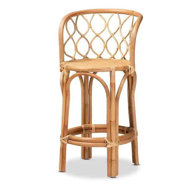 Diana Modern and Contemporary Natural Finished Rattan Counter Stool - Overstock - 33524386 | Bed Bath & Beyond