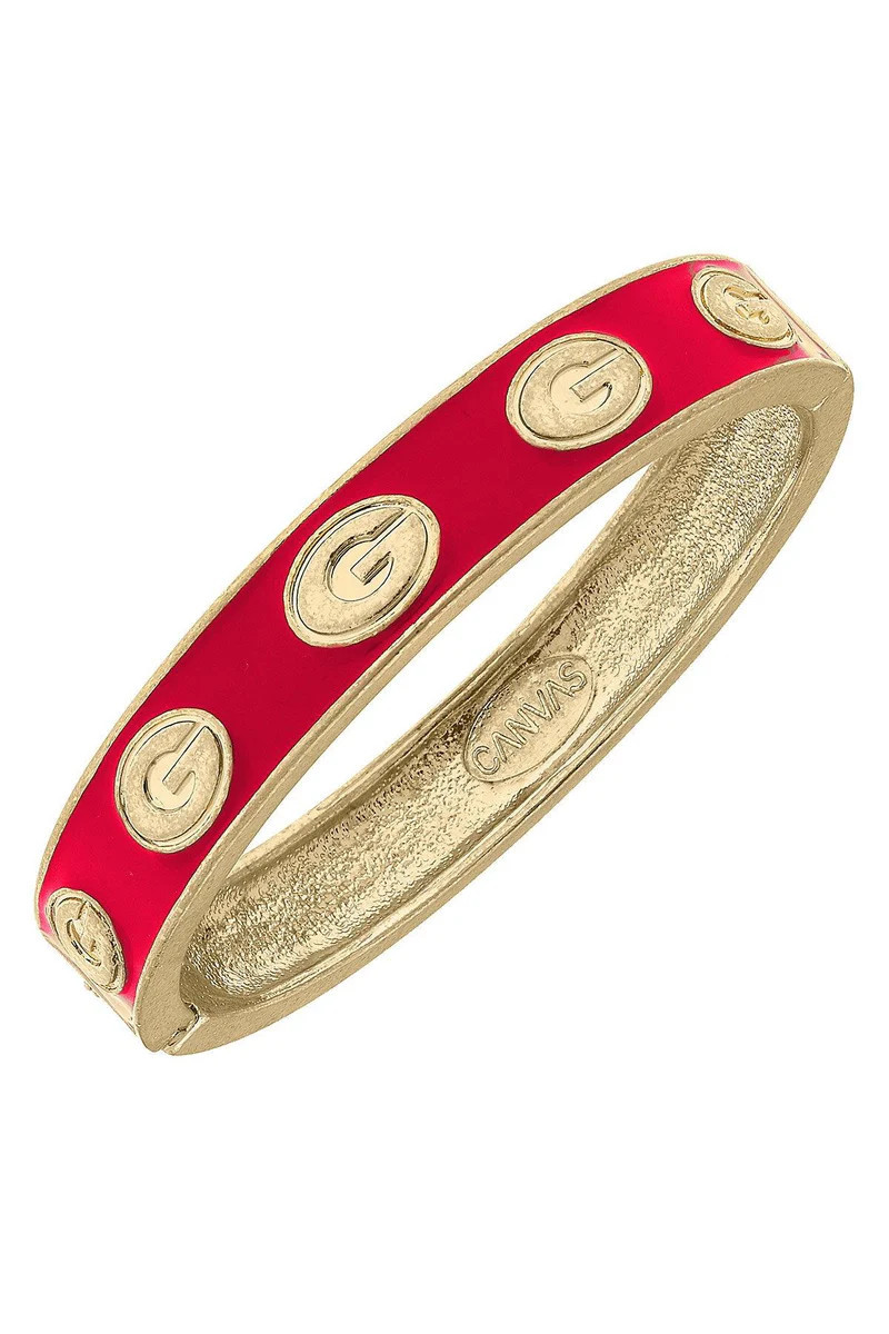Georgia Bulldogs Enamel Logo Hinge Bangle | CANVAS
