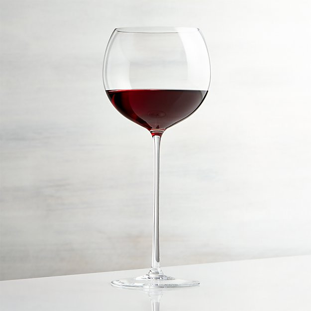 Camille 23 Oz. Long Stem Wine Glass - Red + Reviews | Crate and Barrel | Crate & Barrel