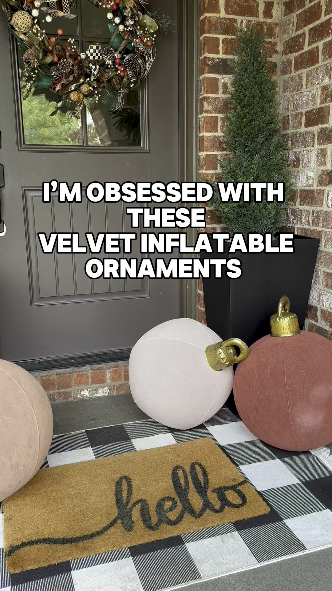 The cutest decorations that are so easy and perfect indoors or outdoors for the holidays. Christmas decor // inflatable velvet ornaments 

#LTKVideo #LTKHome #LTKHoliday