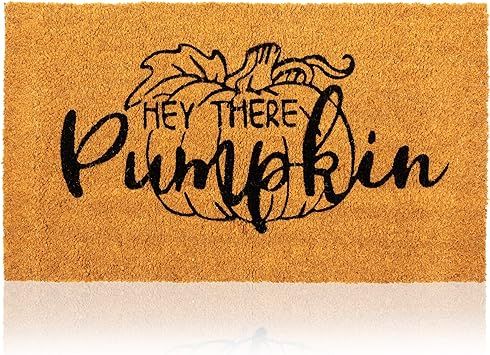 Natural Coir Welcome Door Mat, Hey There Pumpkin (30 x 17 Inches) | Amazon (US)