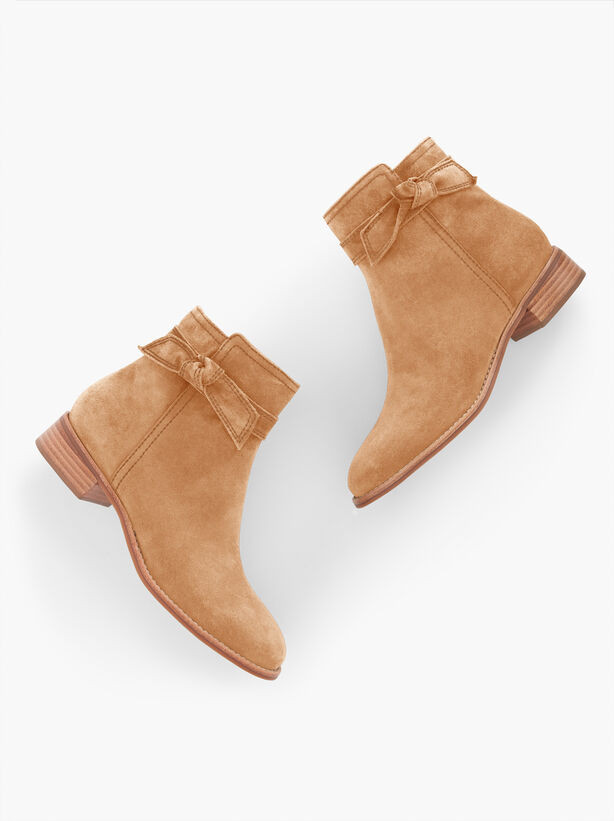 Tish Bow Ankle Boots - Suede | Talbots