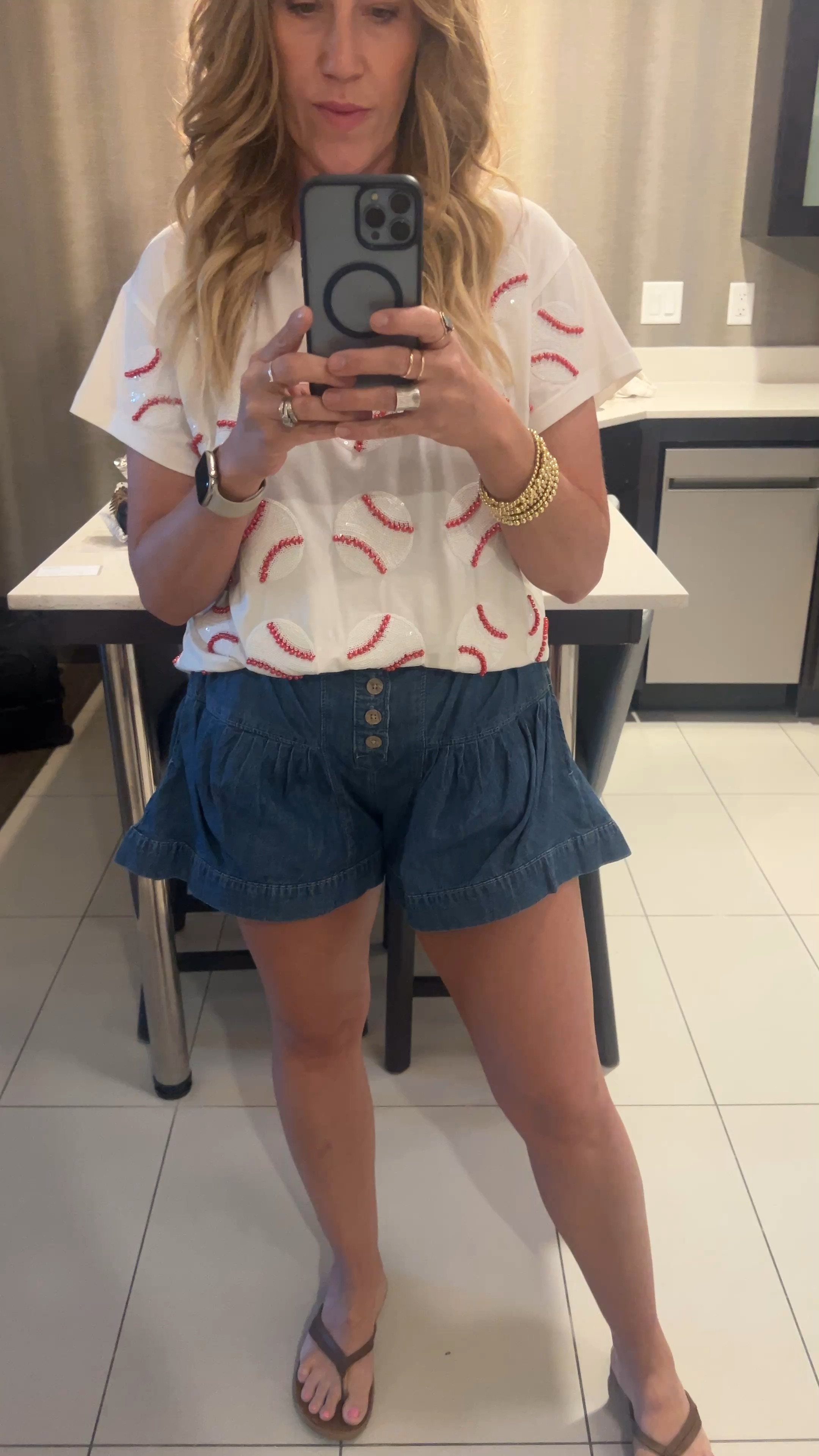 Baseball mom fit Free People & Queen of Sparkles

#LTKover40 #LTKSeasonal