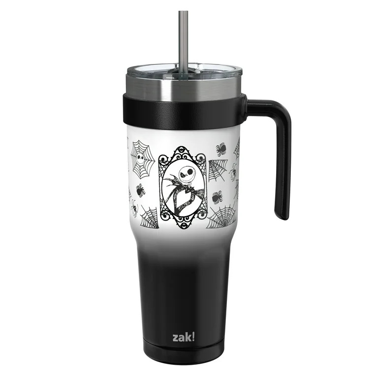 Zak Designs 40oz NBC Halloween Straw Handle Tumbler, Double Wall Vacuum Insulated Stainless Steel... | Walmart (US)