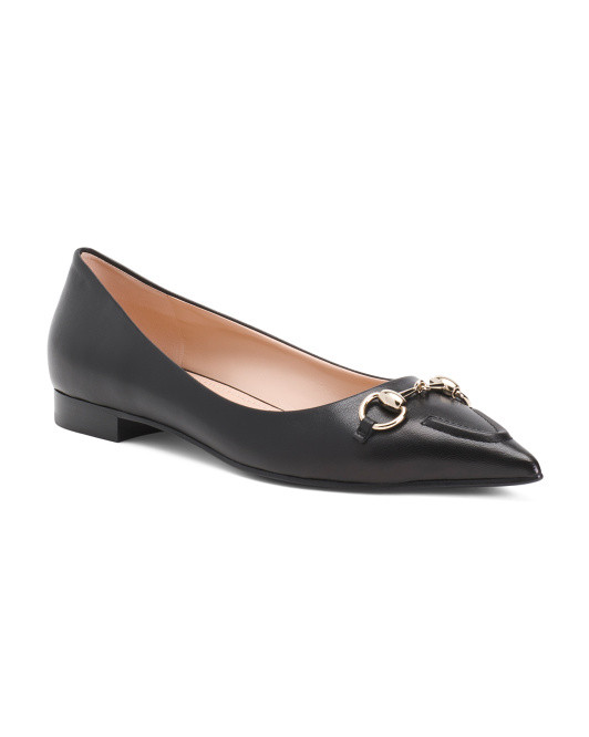Made In Italy Leather Ballerina Flats | TJ Maxx