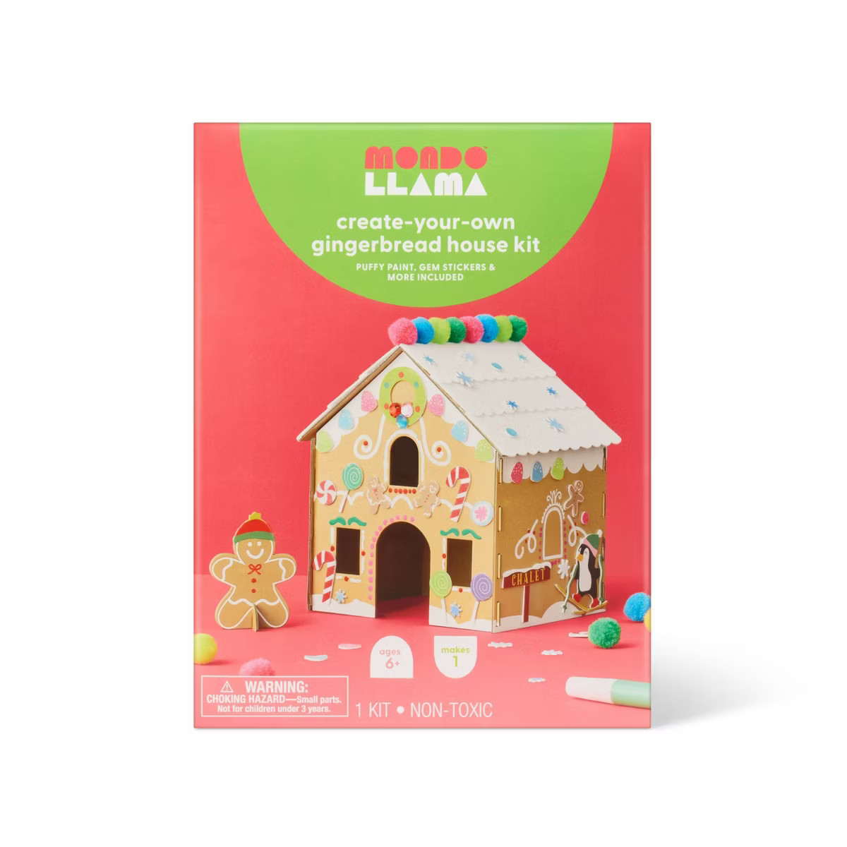 Christmas Craft Embellished Gingerbread House Activity Kit - Mondo Llama™ | Target