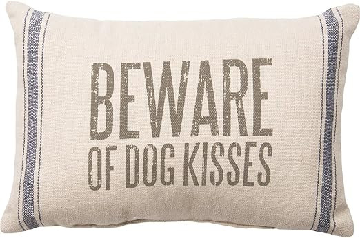 Primitives by Kathy Vintage Flour Sack Style Throw Pillow, 1 Count (Pack of 1), Dog Kisses | Amazon (US)