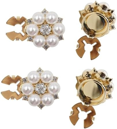 4 PCS Rhinestone Button Covers for Women Blouses, Decorative Crystal Embellishments, Detachable C... | Amazon (CA)