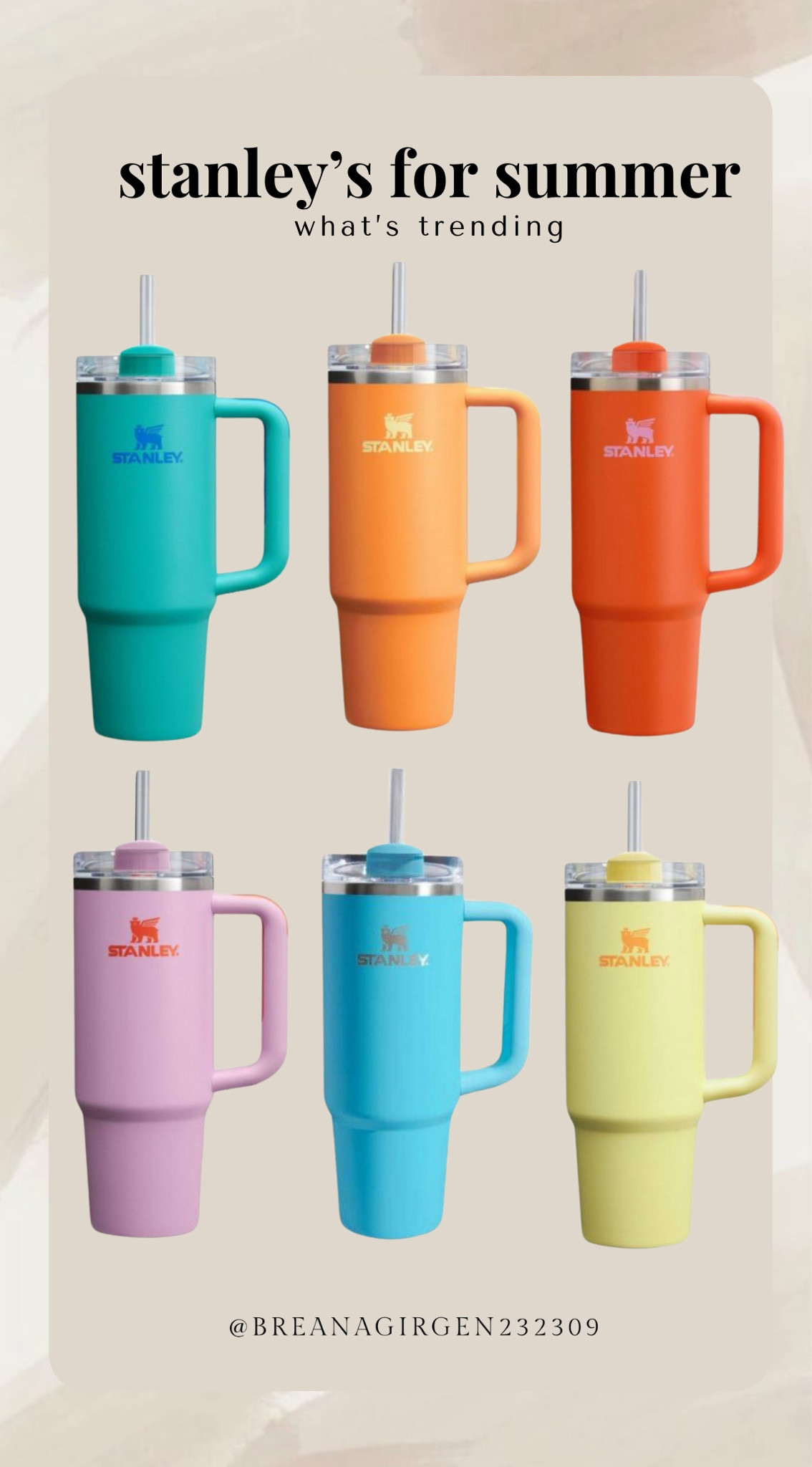 Stock up on Stanley’s for the summer!




Stanley cup, drink canister, summer drink cup, summer accessories 

#LTKFindsUnder100 #LTKSwim #LTKHome