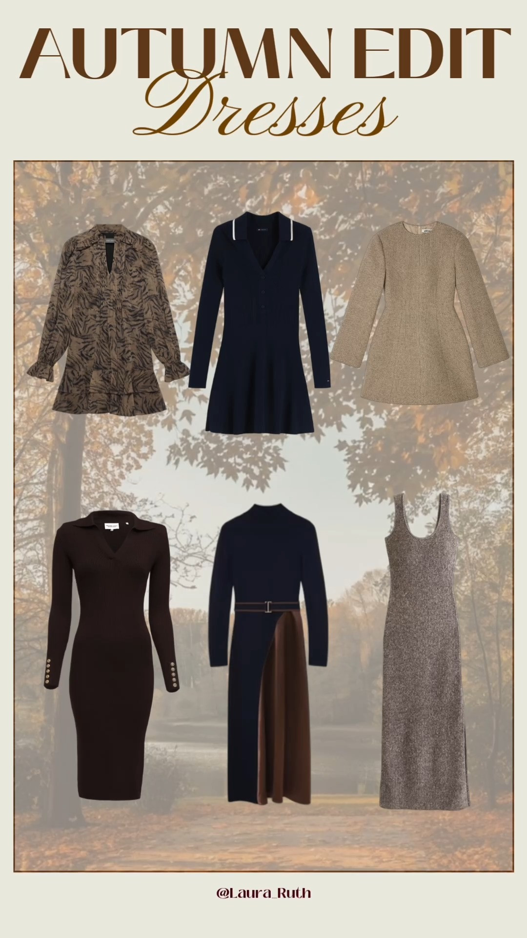 Autumn dress edit 🍂🤎
Think cosy knits, classic prints, rich chocolate tones and timeless tweed ✨

Whether it’s date night, a day in the office or shopping with the girls, these are the kind of dresses that make getting dressed feel effortless while still looking pulled together.

Add knee-high boots, a trench and your favourite handbag and you’re ready for autumn. 🍂 fall dresses 

 #LTKuk #LTKautumn #LTKdresses