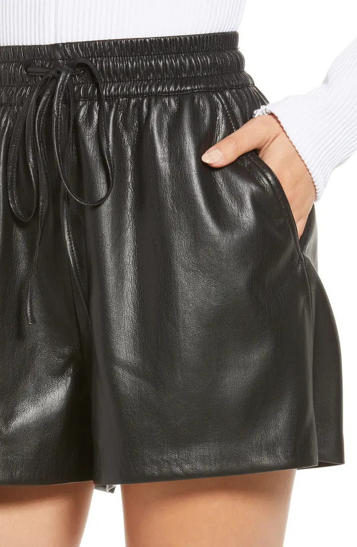 Better Than Faux Leather Drawstring Shorts | Nordstrom