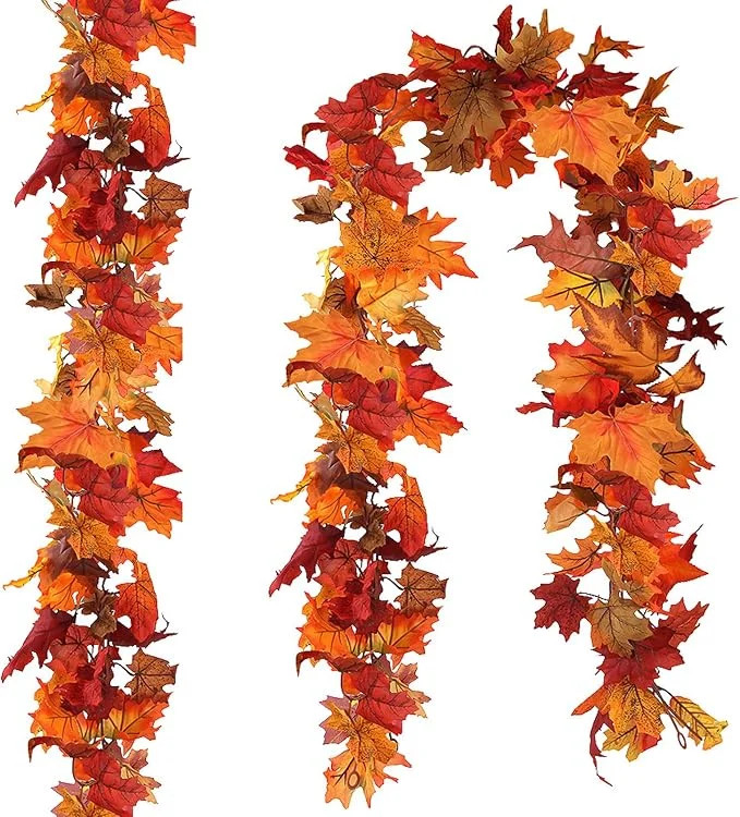 5.9' Artificial Maple Leaf Fall Garland, Set of 2 | Wayfair North America