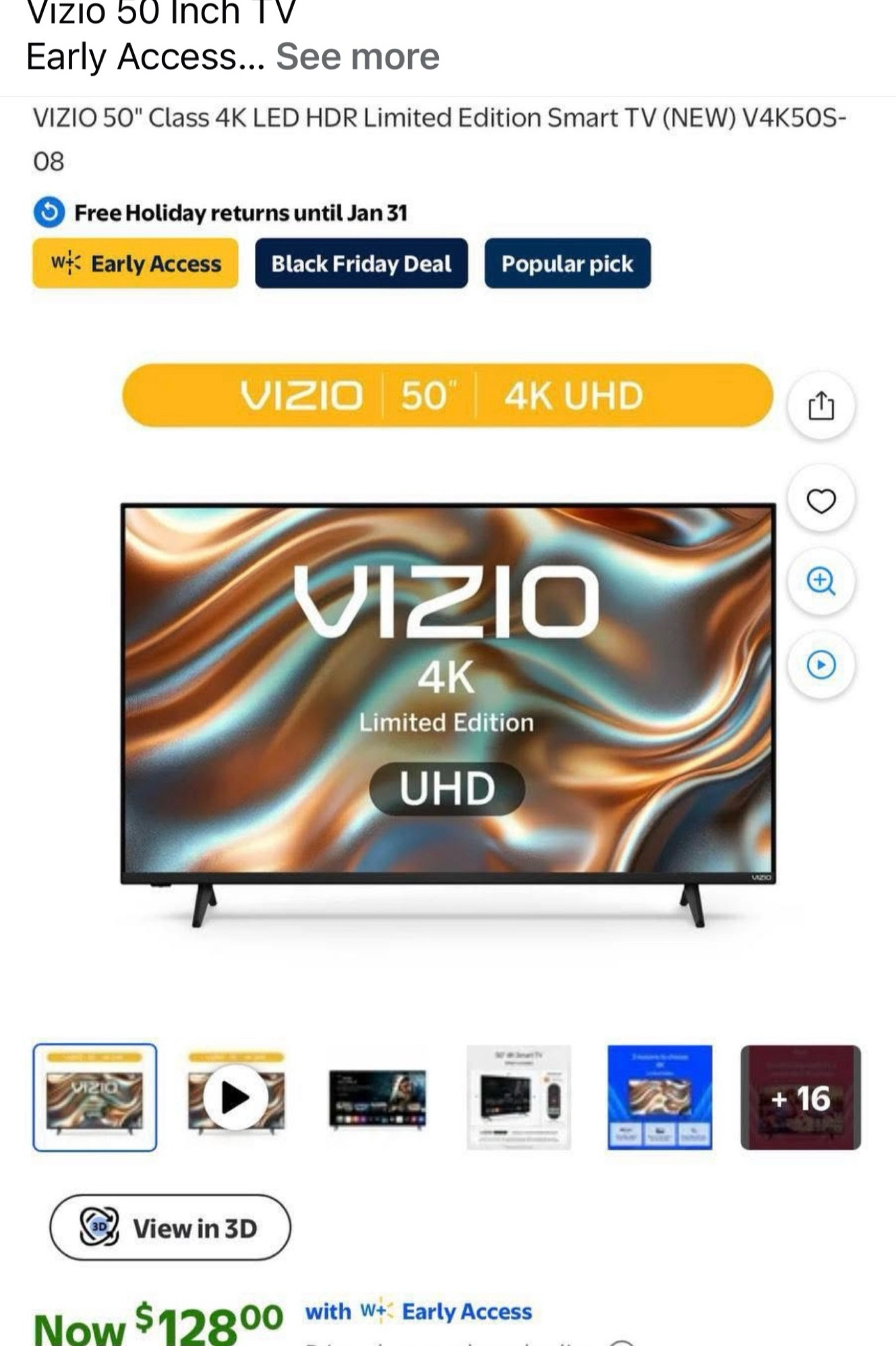 Vizio 50” Smart TV. 

#LTKSaleAlert #LTKGiftGuide #LTKHoliday