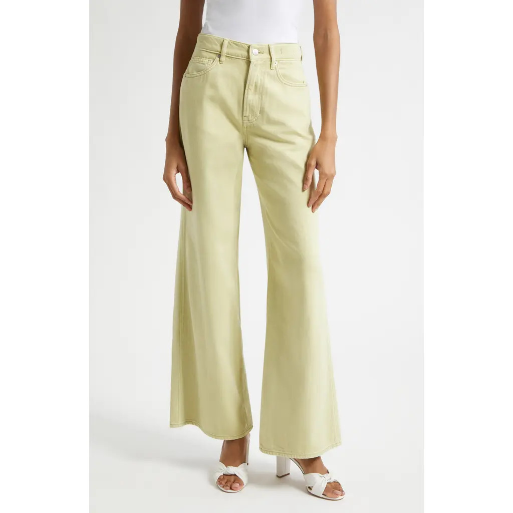 Veronica Beard Kasey Wide Leg Jeans in Pistachio at Nordstrom, Size 29 | Nordstrom