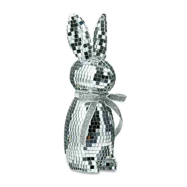 Easter Silver Disco Bunny Tabletop Decor, 8.5 in, by Way To Celebrate - Walmart.com | Walmart (US)