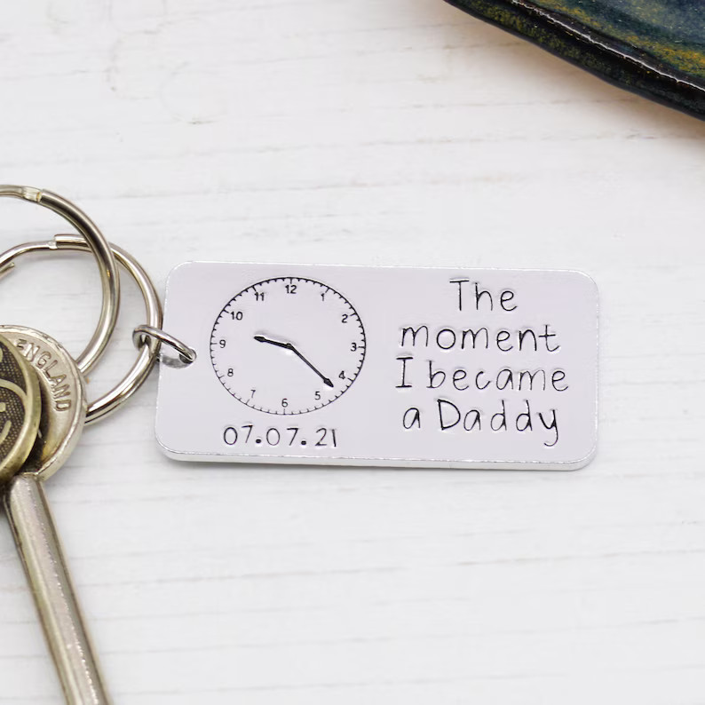 Moment I Became a Daddy Keyring | Etsy (US)