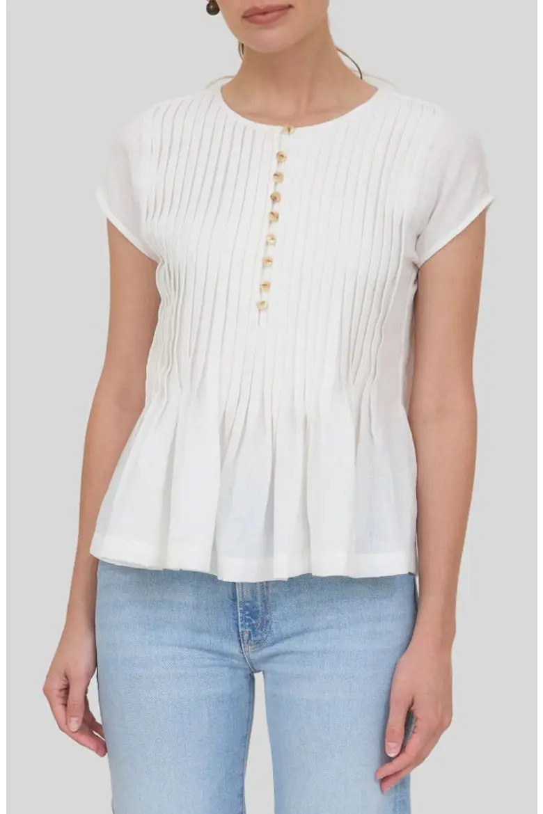 Pintuck Pleat Peplum Top (Women) | Nordstrom | Nordstrom