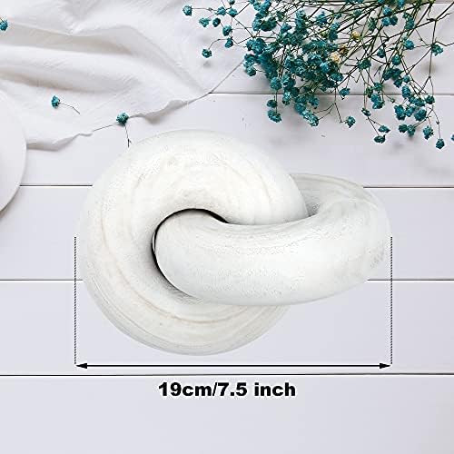 Large Wooden Chain Link Hand-Carved Wood Knot Crafts Farmhouse Living Room Kitchen Decoration Handma | Amazon (US)